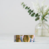 Carte De Visite Mini Floriste - Tulipes beiges (Debout devant)