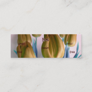 Carte De Visite Mini Floriste - Tulipes Rosey Beige