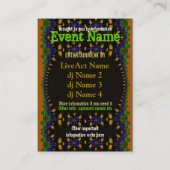 Carte De Visite Mini Flyers de l'Eastern Earth Event Party (Dos)