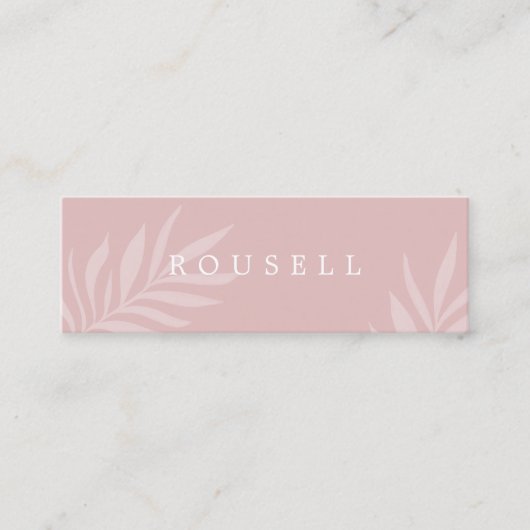 Carte De Visite Mini Foliage naturel moderne et broussailleux minimal (Devant)