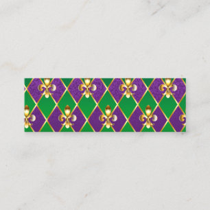 Carte De Visite Mini Fond de bijoux Mardi Gras