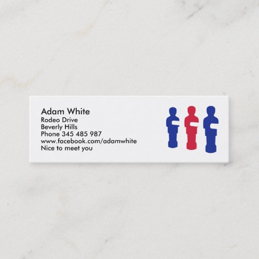 Carte De Visite Mini Foosball (Devant)