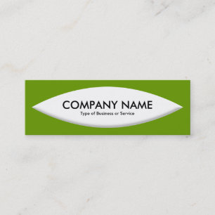 Carte De Visite Mini Forme de bateau - Blanc sur Avocado
