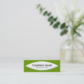 Carte De Visite Mini Forme de bateau - Blanc sur Avocado (Debout devant)