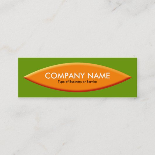 Carte De Visite Mini Forme de bateau - Orange avec Avocado (Devant)