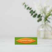 Carte De Visite Mini Forme de bateau - Orange avec Avocado (Debout devant)
