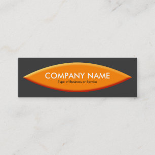 Carte De Visite Mini Forme de bateau - Orange avec gris foncé