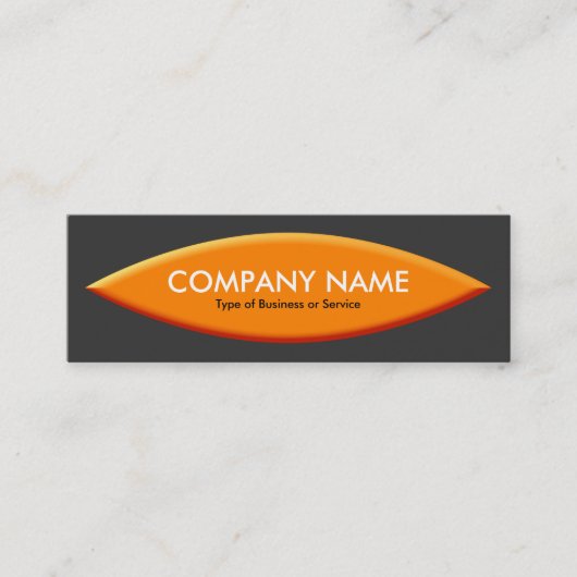 Carte De Visite Mini Forme de bateau - Orange avec gris foncé (Devant)
