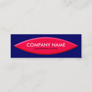 Carte De Visite Mini Forme de bateau - Rouge sur bleu marine foncé