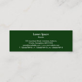 Carte De Visite Mini Forme de bateau - Vert avec Vert foncé (Dos)