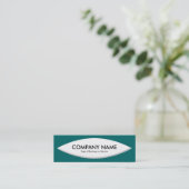 Carte De Visite Mini Forme du bateau - Blanc sur la mousse vert (Debout devant)