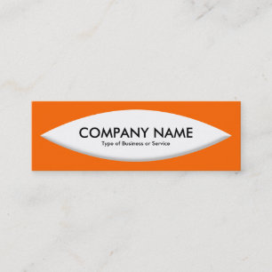 Carte De Visite Mini Forme du bateau - Blanc sur orange