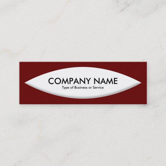 Carte De Visite Mini Forme du bateau - Blanc sur rubis (Devant)