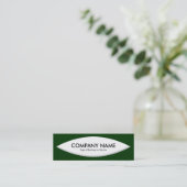 Carte De Visite Mini Forme du bateau - Blanc sur Vert foncé (Debout devant)