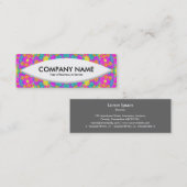 Carte De Visite Mini Forme du bateau - Kaleidoscope 02 (Devant / Derrière)