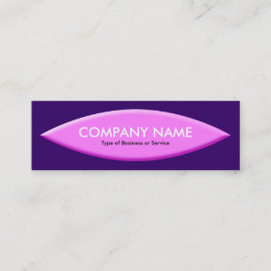 Carte De Visite Mini Forme du bateau - Lt Magenta sur Dp Purple