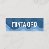 Carte De Visite Mini Formes Bleues Fabriquées à la main Grandes Vives a (Devant)