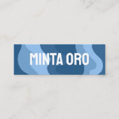 Carte De Visite Mini Formes Bleues Fabriquées à la main Grandes Vives a (Devant)