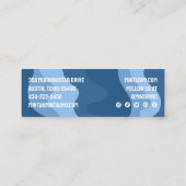 Carte De Visite Mini Formes Bleues Fabriquées à la main Grandes Vives a (Dos)