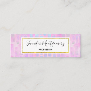 Carte De Visite Mini Formes rectangulaires bleues sur Arrière - plan ro