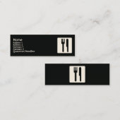 Carte De Visite Mini Fourchette et couteau - maigres (Devant / Derrière)