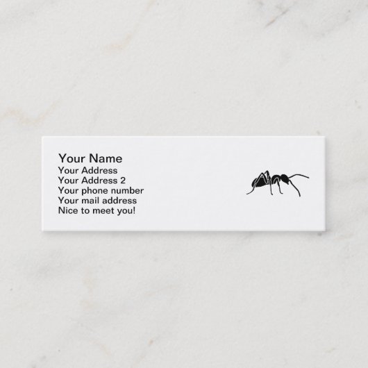 Carte De Visite Mini Fourmi noire (Devant)