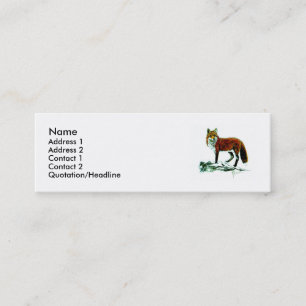 Carte De Visite Mini Fox rouge maigre