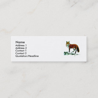Carte De Visite Mini Fox rouge maigre