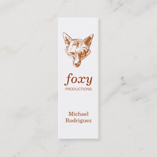 Carte De Visite Mini Fox Skinny Card (Devant)