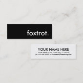 Carte De Visite Mini foxtrot (Devant / Derrière)