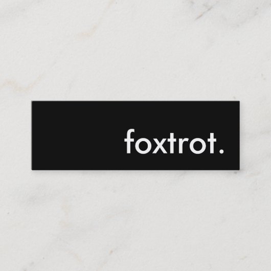 Carte De Visite Mini foxtrot (Devant)