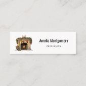 Carte De Visite Mini Foyer victorien cosy Noël (Devant)