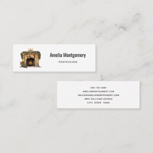 Carte De Visite Mini Foyer victorien cosy Noël