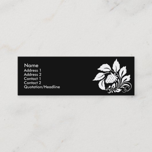 Carte De Visite Mini fraise_blanc (Devant)