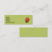 Carte De Visite Mini Fraise plongée en chocolat (Devant / Derrière)
