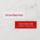 Carte De Visite Mini fraises (Devant / Derrière)