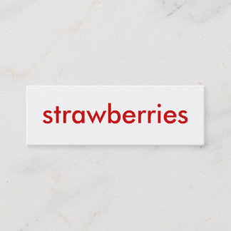 Carte De Visite Mini fraises