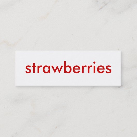 Carte De Visite Mini fraises (Devant)
