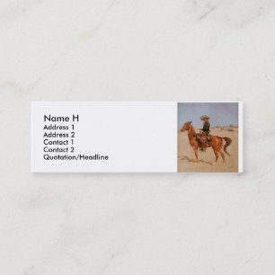 Carte De Visite Mini Frederic Remington's The Puncher (1895)