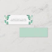 Carte De Visite Mini Fresh Eucalytpus feuille Mariage Website (Devant / Derrière)
