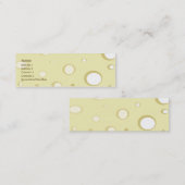 Carte De Visite Mini Fromage suisse - maigre (Devant / Derrière)