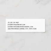 Carte De Visite Mini Fronds de feuilles vertes tropicales exotiques (Dos)