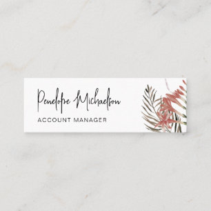 Carte De Visite Mini Frontière botanique avec lettres modernes