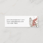 Carte De Visite Mini Frontière botanique avec lettres modernes (Dos)