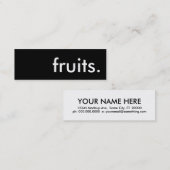 Carte De Visite Mini fruits. (Devant / Derrière)
