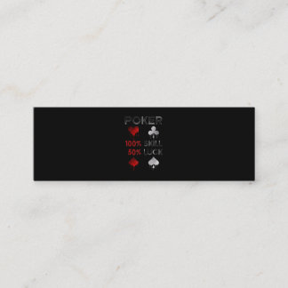 Carte De Visite Mini Funny poker | Poker 100% Skill et 50% Luck