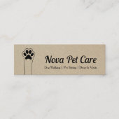 Carte De Visite Mini Garde d'animaux Kraft Papier Qr Code Professionnel (Devant)