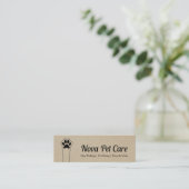 Carte De Visite Mini Garde d'animaux Kraft Papier Qr Code Professionnel (Debout devant)