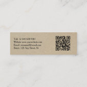 Carte De Visite Mini Garde d'animaux Kraft Papier Qr Code Professionnel (Dos)