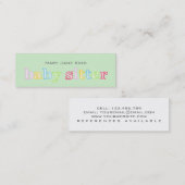 Carte De Visite Mini Garde d'enfants - Couleur personnalisable (Devant / Derrière)